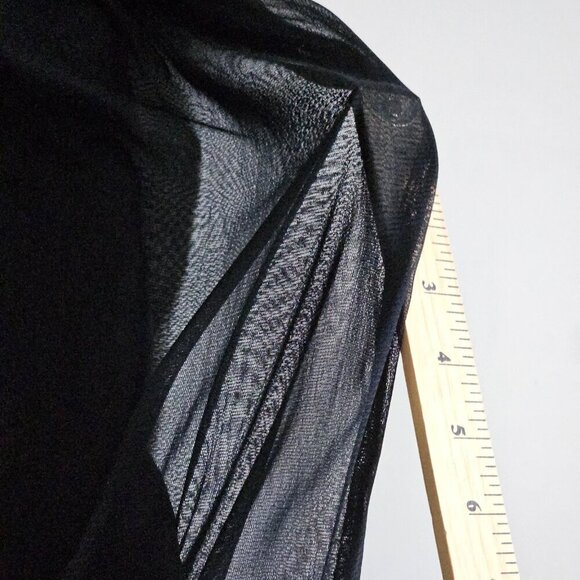 Joeffer Caoc Skirt Womens 6 Black Silk Mesh Balloon Shell Lined Midi Fairy FLAWS - Picture 13 of 16